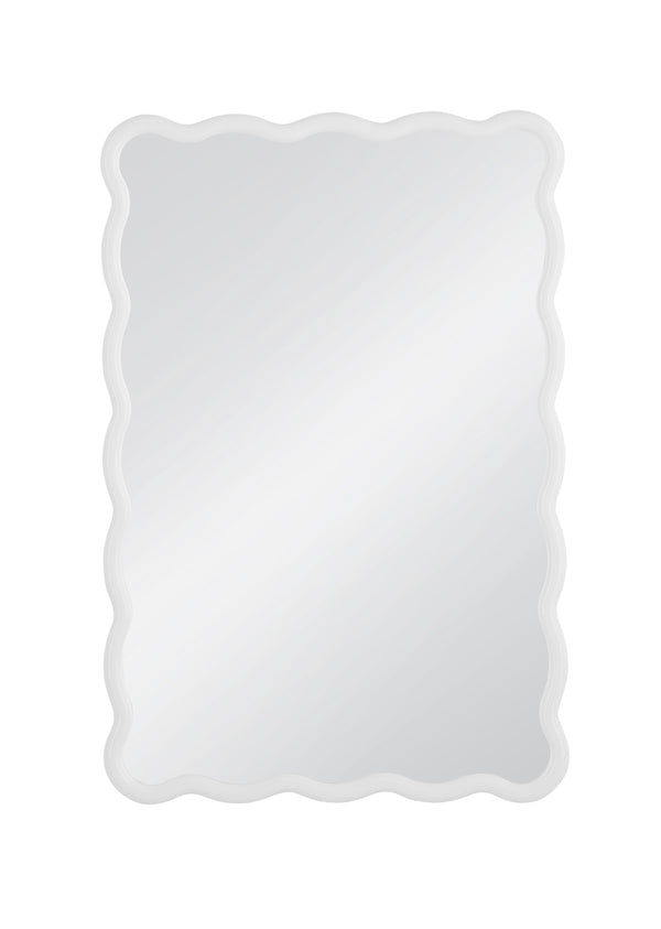 Bassett Mirror Modern White Bryony Rectangular Wall Mirror