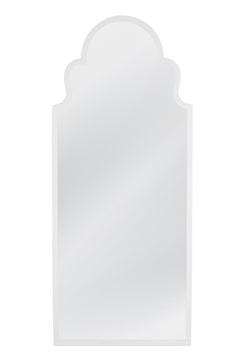 Bassett Mirror Traditional White Lacquer Abbie Arched Floor Mirror