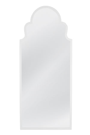 Bassett Mirror Traditional White Lacquer Abbie Arched Floor Mirror