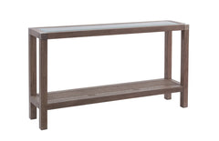 Bassett Mirror Coastal Gray Calum Rectangle Console Table with 1 Shelf