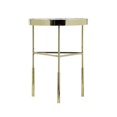 Bassett Mirror Contemporary Polished Gold Delilah Accent Table