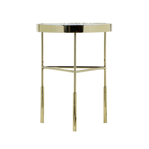 Bassett Mirror Contemporary Polished Gold Delilah Accent Table