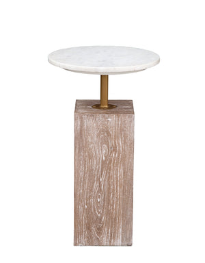Bassett Mirror Farmhouse White Wash Mango Holt Accent Table