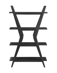 Bassett Mirror Modern Black Stratton Black Bookcases/Etagere