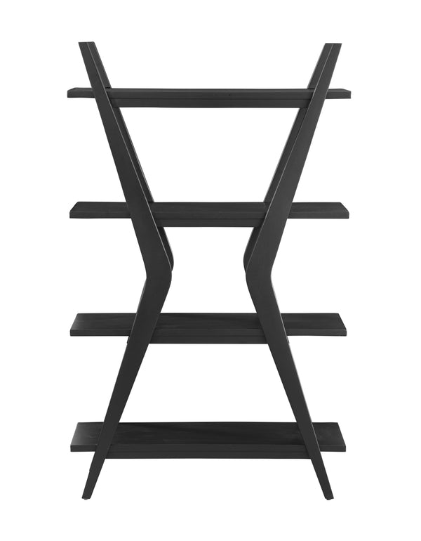 Bassett Mirror Modern Black Stratton Black Bookcases/Etagere