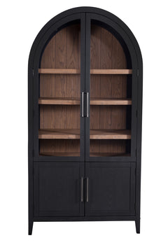 Bassett Mirror Modern Black/Oak Fynn Display Cabinet