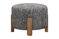 Bassett Mirror Modern Exquisite Zebra Jasper Accent Ottoman