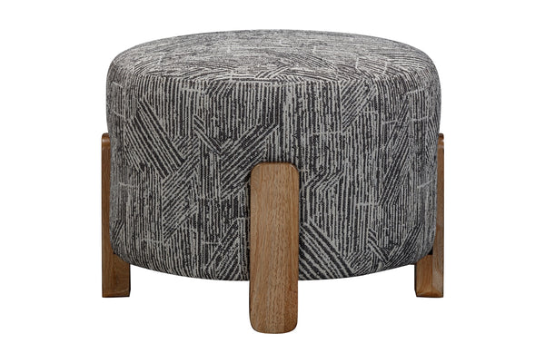 Bassett Mirror Modern Exquisite Zebra Jasper Accent Ottoman