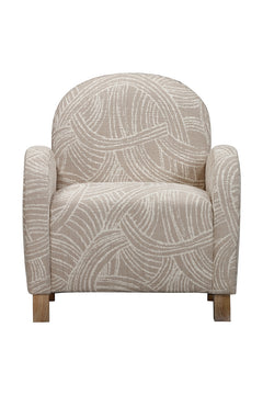 Bassett Mirror Modern Khaki Swirl Willow Accent Chair