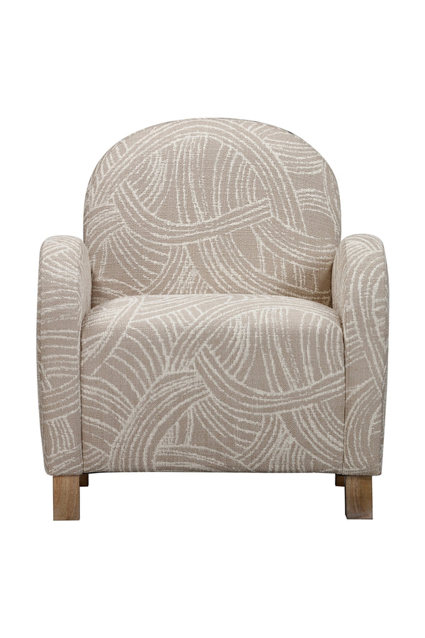 Bassett Mirror Modern Khaki Swirl Willow Accent Chair