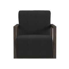 Bassett Mirror Modern Velvet Smoke Asher Accent Chair