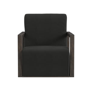 Bassett Mirror Modern Velvet Smoke Asher Accent Chair