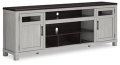Darborn 88-Inch 2-Door XL TV Stand (Fireplace Optional) Gray/Brown