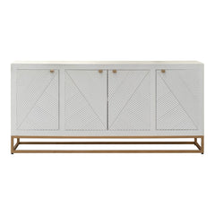 Furniture Source International Claudette 4-Door Console in White