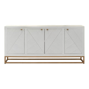 Furniture Source International Claudette 4-Door Console in White