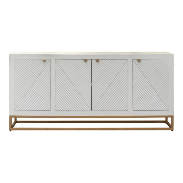 Furniture Source International Claudette 4-Door Console in White