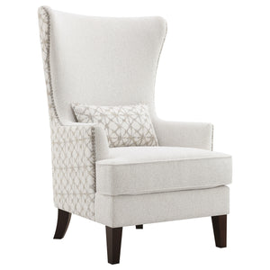 Coaster Pippin Upholstered High Wingback Accent Chair Latte