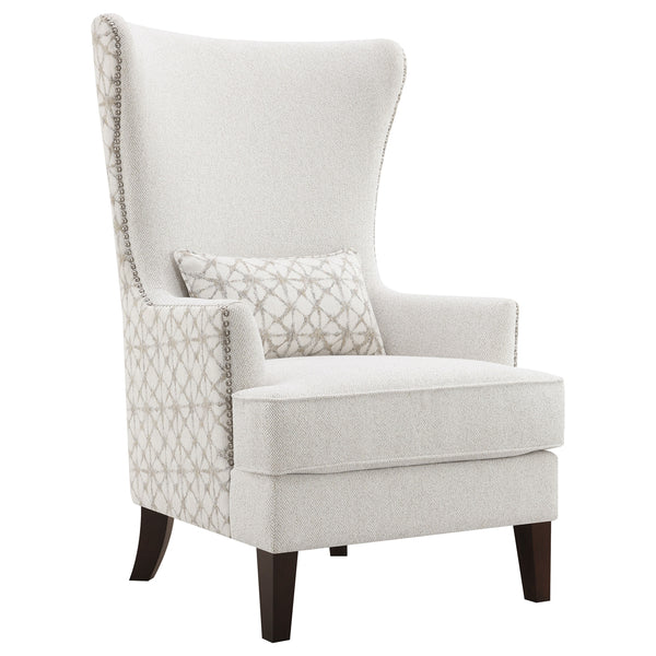 Coaster Pippin Upholstered High Wingback Accent Chair Latte