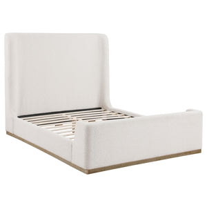Coaster Nala Upholstered King Sleigh Bed Cream