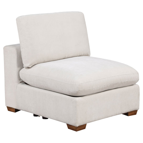 Coaster Lakeview Upholstered Armless Chair Ivory