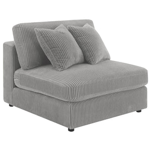 Coaster Blaine Upholstered Armless Chair Fog