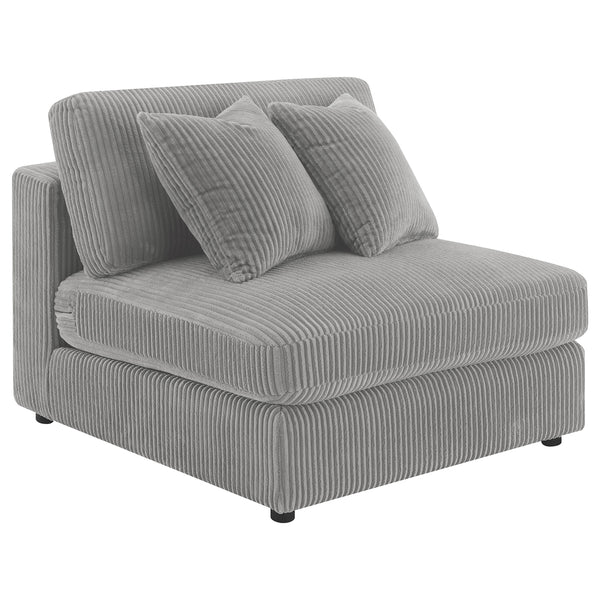 Coaster Blaine Upholstered Armless Chair Fog