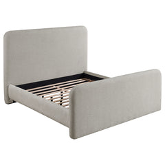 Coaster Wren Upholstered King Panel Bed Grey