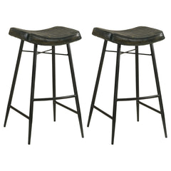 Coaster Bayu Leather Upholstered Bar Stool Espresso