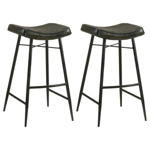Coaster Bayu Leather Upholstered Bar Stool Espresso