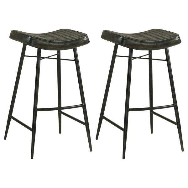Coaster Bayu Leather Upholstered Bar Stool Espresso