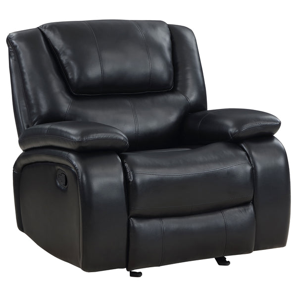 Coaster Camila Upholstered Glider Recliner Chair Black