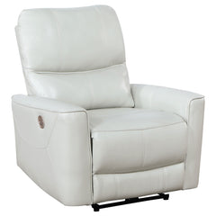 Coaster Greenfield Upholstered Power Recliner Chair Ivory