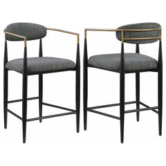 Coaster Tina Fabric Upholstered Counter Chair Dark Grey