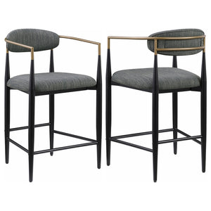 Coaster Tina Fabric Upholstered Counter Chair Dark Grey
