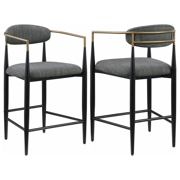 Coaster Tina Fabric Upholstered Counter Chair Dark Grey