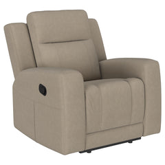 Coaster Brentwood Upholstered Recliner Chair Taupe