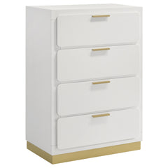 Coaster Caraway 4-Drawer Bedroom Chest White