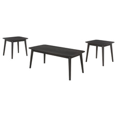 Coaster Radley 3-Piece Rectangular Coffee Table Set Black