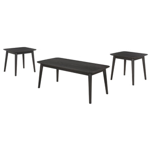 Coaster Radley 3-Piece Rectangular Coffee Table Set Black