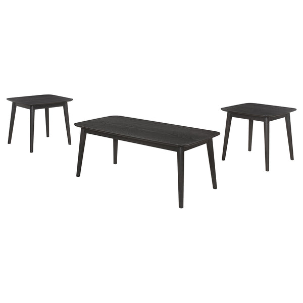 Coaster Radley 3-Piece Rectangular Coffee Table Set Black