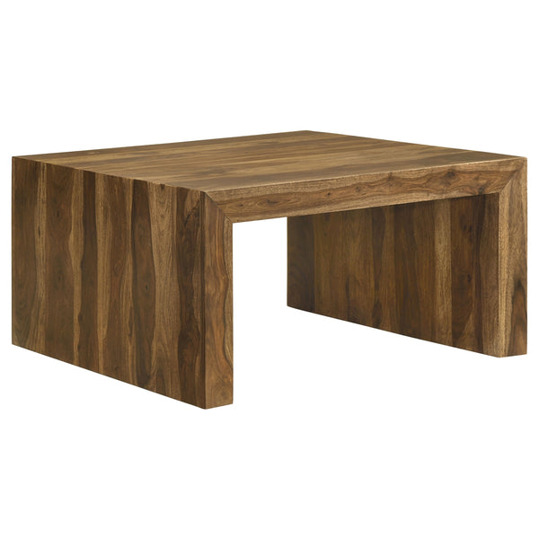 Coaster Odilia Square Solid Wood Coffee Table Auburn