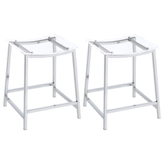Coaster Jovani Acrylic Backless Counter Stool Chrome