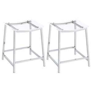 Coaster Jovani Acrylic Backless Counter Stool Chrome