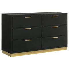 Coaster Caraway 6-Drawer Dresser Black