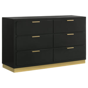 Coaster Caraway 6-Drawer Dresser Black