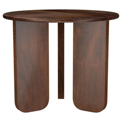 Coaster Dale Round Solid Mango Wood Side End Table Brown