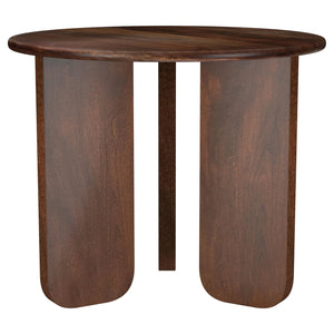 Coaster Dale Round Solid Mango Wood Side End Table Brown