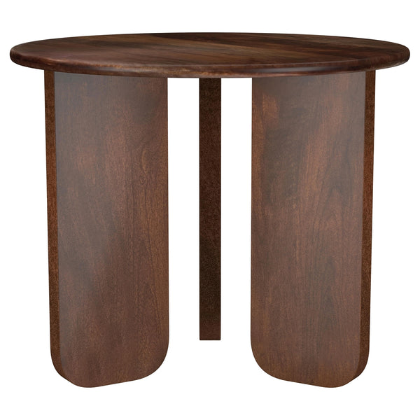 Coaster Dale Round Solid Mango Wood Side End Table Brown