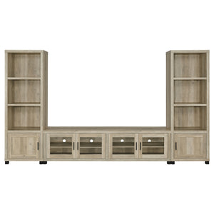 Coaster Sachin 3-Piece 79 Inch TV Entertainment Center Antique Pine