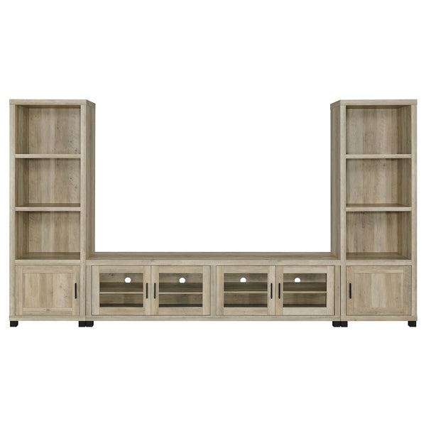 Coaster Sachin 3-Piece 79 Inch TV Entertainment Center Antique Pine